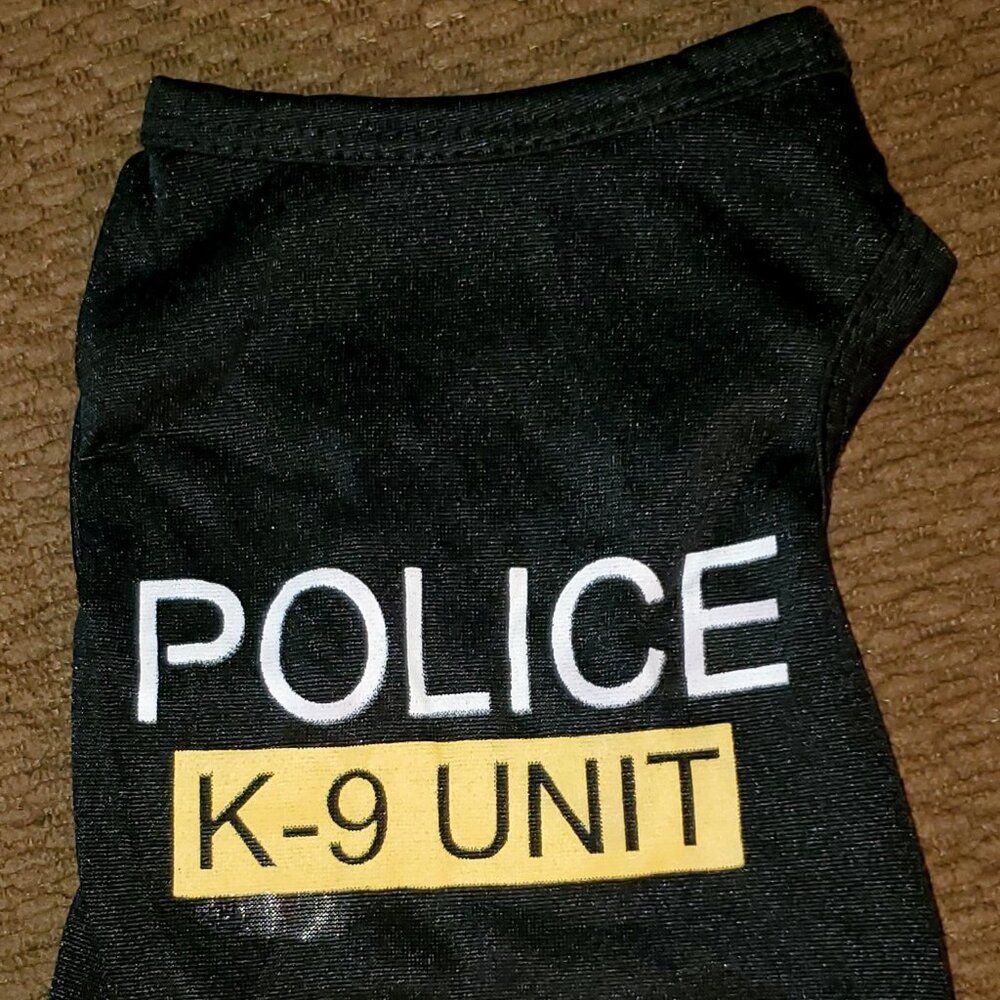 POLICE K-9 UNIT DOG VEST (Size: XS, Color: Black) NEW